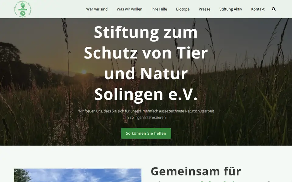 Stiftung Tier & Natur – Projektvorschau